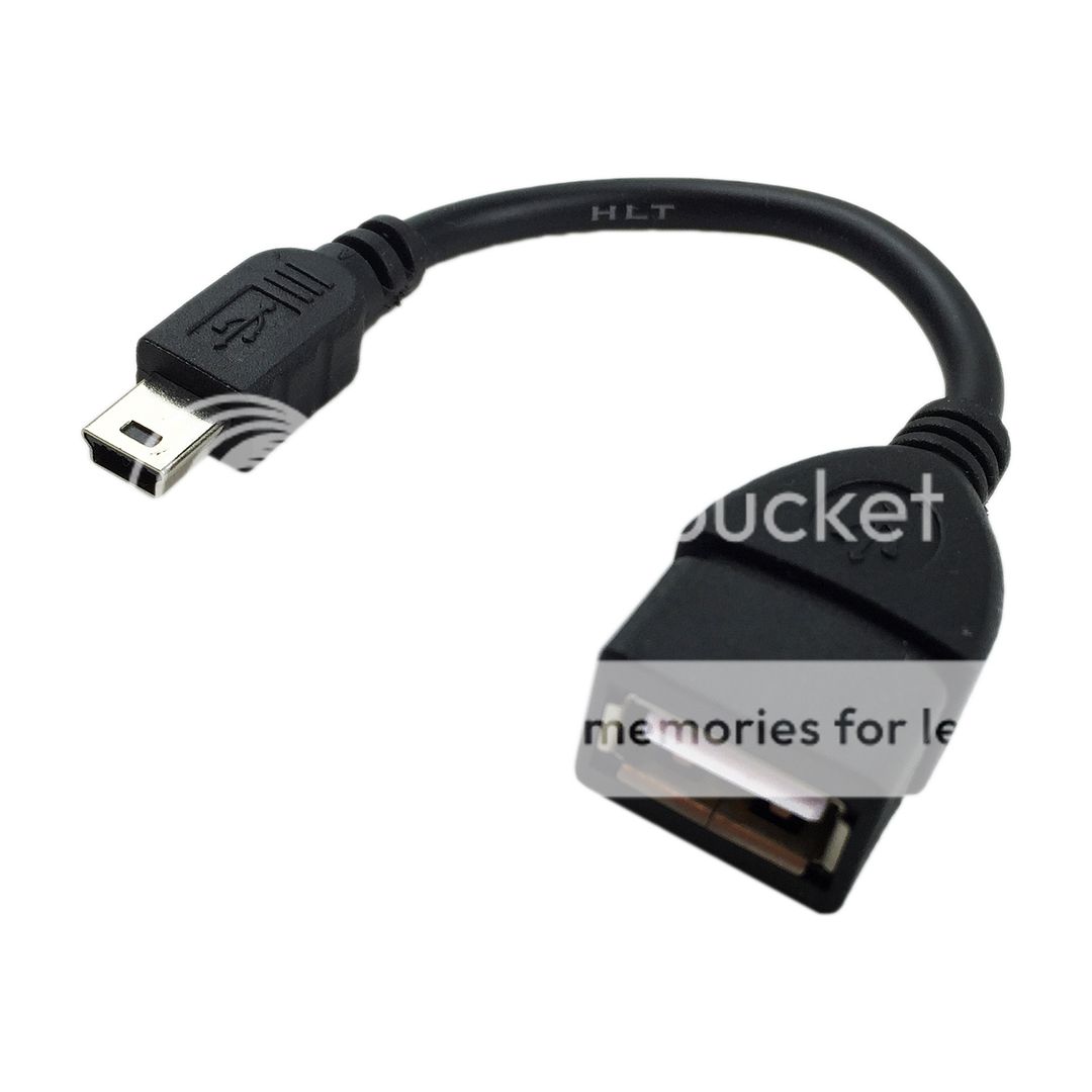 USB Female to Mini USB Male 5 pin OTG Cable Adapter Converter for Phone